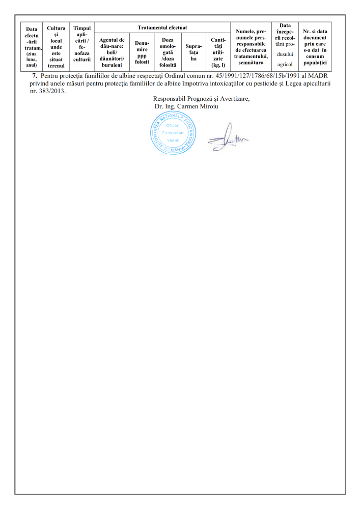 Oficiul Fitosanitar Vaslui recomandă efectuarea tratamentelor fitosanitare împotriva: Muscă ceapă - Generația 2, Tratamentul 1 și 2, Mană ceapă care pot cauza pierderi importante la culturile de ceapă și usturoi