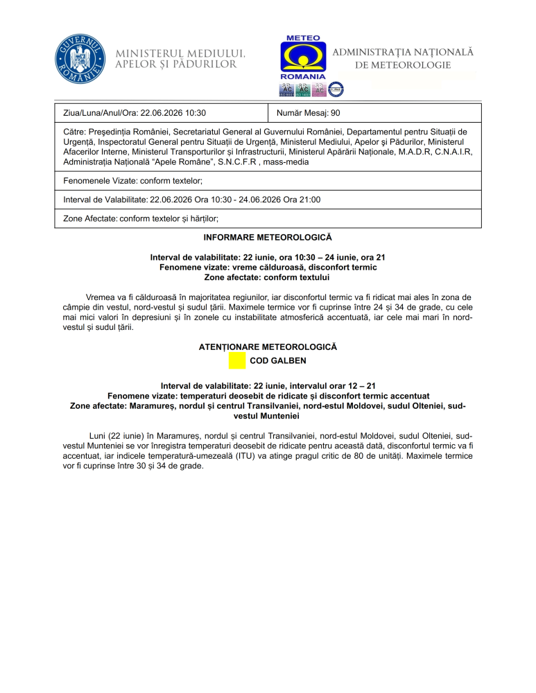 Informații meteorologice